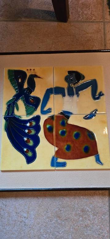 Decoratieve antieke Tegel Tableau beschikbaar voor biedingen