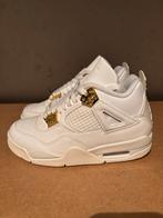 ZGAN Nike Air Jordan 4 Retro “Metallic Gold” maat 36, Ophalen of Verzenden, Zo goed als nieuw, Wit, Sneakers of Gympen