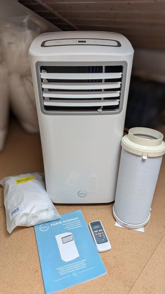 Fuave ACS09K01 Mobiele Airco, Witgoed en Apparatuur, Airco's, Zo goed als nieuw, Mobiele airco, Minder dan 60 m³, 3 snelheden of meer