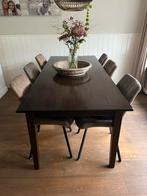 Eettafel 6 persoons, Huis en Inrichting, Tafels | Eettafels, Ophalen, Zo goed als nieuw, Rechthoekig, 50 tot 100 cm