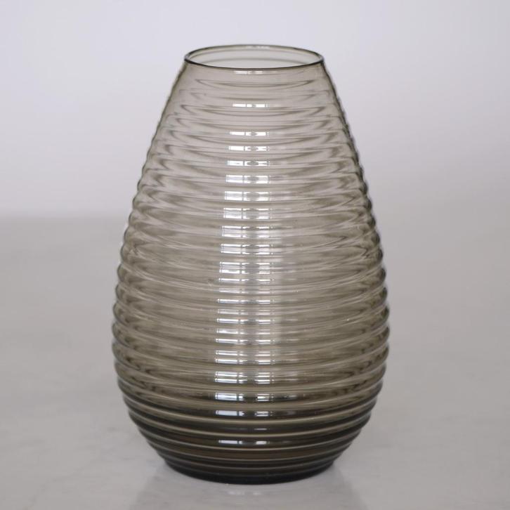 ✅ LEERDAM RIBBELVAAS druppel klein GL17453 fumi COPIER 1953, Antiek en Kunst, Antiek | Glas en Kristal, Ophalen of Verzenden