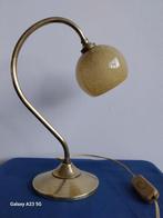 Art Deco tafellamp bedlampje geel glas verre de Clichy, Ophalen of Verzenden