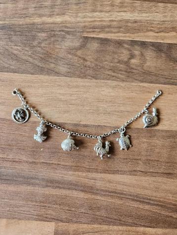 zilveren bedel armband 17,5 cm beschikbaar voor biedingen