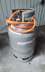 gasfles vol 12 L -- COMPLEET INCL GASSLANG EN DRUKMETER, Ophalen, Zo goed als nieuw