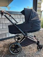 Cybex Priam kinderwagen - Deep Black - Compleet!, Kinderen en Baby's, Kinderwagens en Combinaties, Gebruikt, Combiwagen, Met reiswieg