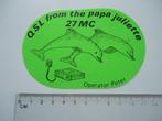 sticker oud 27MC bakkie QSL papa juliette peter operator, Verzamelen, Verzenden, Zo goed als nieuw, Bedrijf of Vereniging