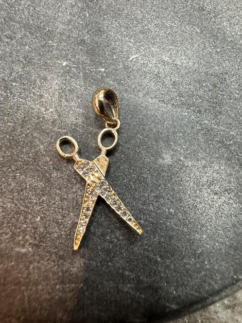 Prachtige 14k gouden schaar hanger, Sieraden, Tassen en Uiterlijk, Kettinghangers, Nieuw, Goud, Overige voorstellingen, Ophalen of Verzenden