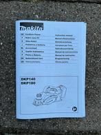 Makita DKP140 Accu schaafmachine boekje, Ophalen of Verzenden, Gebruikt, Accu
