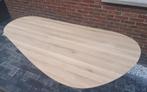 Eettafel organische vorm - 220x110cm - eikenhout - NIEUW, Huis en Inrichting, Tafels | Eettafels, Eikenhout, Rechthoekig, Nieuw
