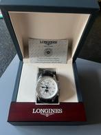 LONGINES MASTER COLLECTION CHRONO MOONPHASE, Overige merken, Leer, Staal, Ophalen of Verzenden