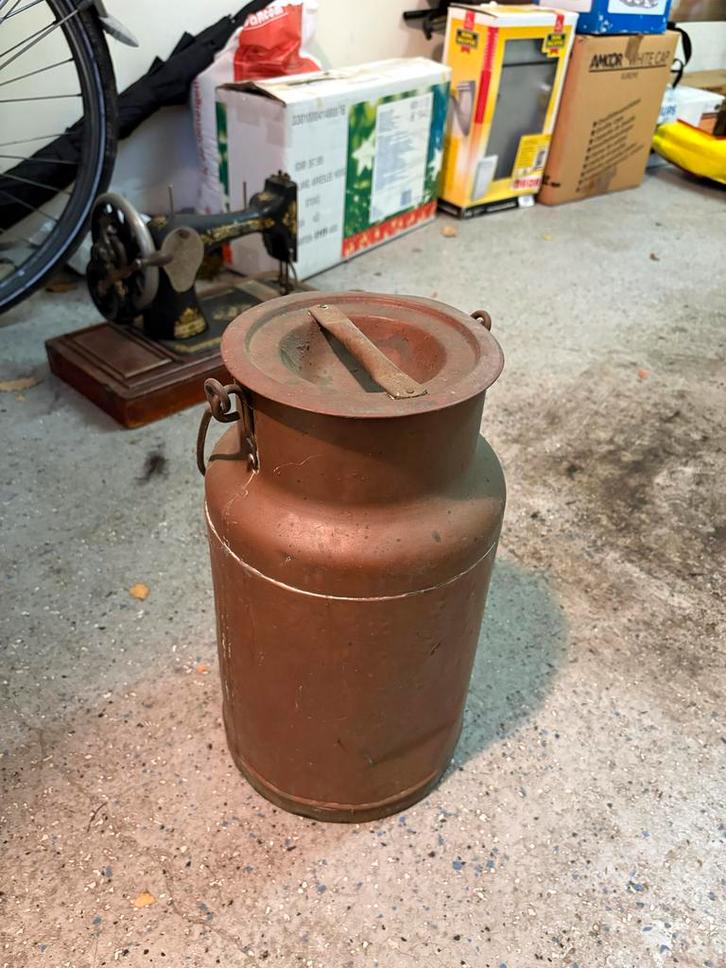 Oude Koperen Melkbus - 50 cm, Antiek en Kunst, Antiek | Koper en Brons, Koper, Ophalen