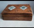 Oud Houten Kistje met Tegeltjes, Huis en Inrichting, Woonaccessoires | Kisten, Ophalen of Verzenden, Gebruikt, Overige houtsoorten
