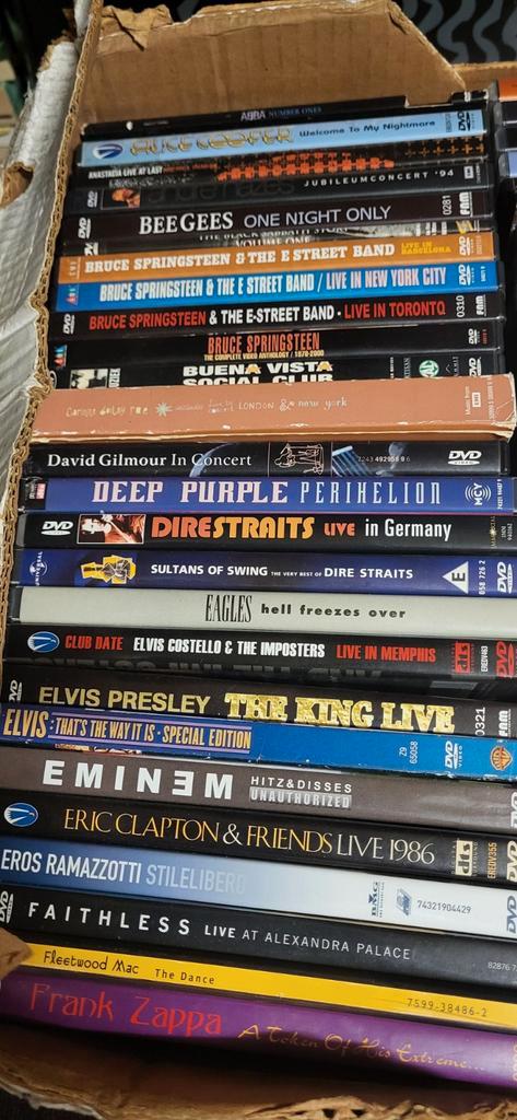 Zeer veel muziek dvds 77 van uiteenlopende artiesten., Cd's en Dvd's, Dvd's | Muziek en Concerten, Zo goed als nieuw, Alle leeftijden