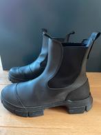 Ganni Rubber Laarzen - Maat 37 - Met Beschadiging, Ophalen, Gedragen, Zwart, Lage of Enkellaarzen