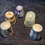 collectie van vijf bijzondere vingerhoedjes vingerhoeden, Ophalen of Verzenden, Gebruikt, Overige materialen, Buitenland