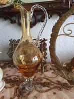 Leuke kleine glazen karaf Empoli Amber, Antiek en Kunst, Antiek | Glas en Kristal, Ophalen