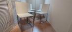 5 wit/chroom design stoelen, Ophalen, Gebruikt, Strak en modern (tijdloos) model, Wit