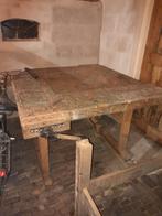 Oude Werkbank met Bankschroef 2 stuks, Ophalen, Gebruikt, 170 cm of meer, Bankschroef