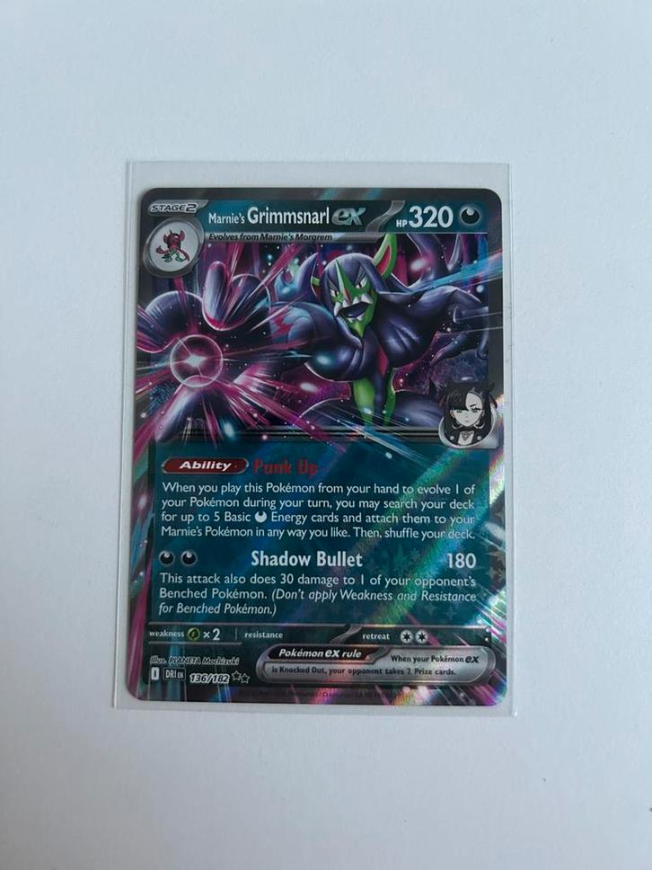 Marnies grimmsnarl ex, Hobby en Vrije tijd, Verzamelkaartspellen | Pokémon, Zo goed als nieuw, Ophalen of Verzenden