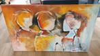 Abstract Schilderij - Drie Personen, Ophalen of Verzenden