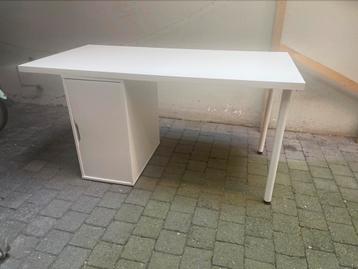 IKEA Bureau 150cm x 75cm, Linnmon blad met Alex kast