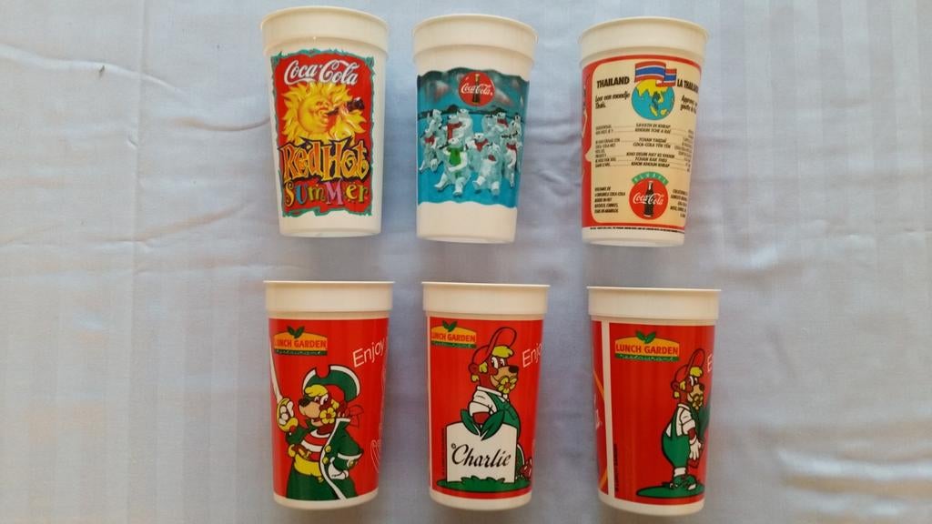 Coca-Cola Drinkbekers België - 6 stuks Nieuwstaat, Ophalen of Verzenden, Nieuw, Gebruiksvoorwerp