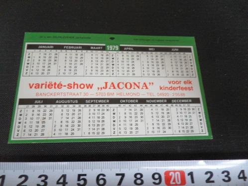 sticker kalender 1979 variëté show JACONA helmond, Verzamelen, Stickers, Zo goed als nieuw, Bedrijf of Vereniging, Ophalen