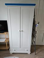 Leuke Kinderkledingkast - Wit met blauw accent, Ophalen, Gebruikt, 25 tot 50 cm