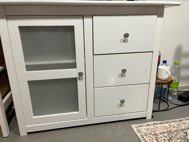Handige witte kast voor keuken of eetkamer, Huis en Inrichting, Kasten | Dressoirs, Zo goed als nieuw, 50 tot 100 cm, 25 tot 50 cm