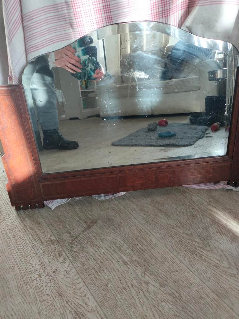 Antiek Art Deco Brocante SPIEGEL, Antiek en Kunst, Ophalen