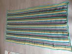 Gestreepte,  gehaakte deken, 180 x 95 cm, Ophalen of Verzenden, Nieuw
