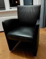 Leren stoelen zwart, Ophalen, Gebruikt, 50 tot 75 cm