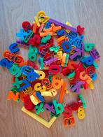 Magneet letters en cijfers in blikje, Ophalen of Verzenden, Gebruikt, Taal en Lezen