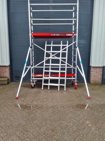 Altrex 1x gebruikte aluminium rolsteiger 6M werkhoogte beschikbaar voor biedingen