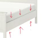 legplanken, kleur wit, voormalige Ikea Hemnes bed zijkanten, Ophalen, Minder dan 25 mm, Nieuw, 200 tot 250 cm