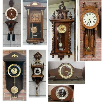 8 nette werkende klokken in één koop €30 p/s beschikbaar voor biedingen