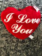 Knuffel hart met tekst I love you, Ophalen of Verzenden, Zo goed als nieuw, Overige typen