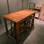 Hoge tafel met 6 krukken, Ophalen, Gebruikt