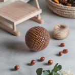 Kunststof ronde decoratie bol Ø 10 cm met streepmotief, Verzenden