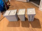 IKEA Hallbar Bins (22l/10l/10l), Ophalen, Rond, Zo goed als nieuw, Aardewerk