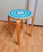 Ikea Frosta kruk plantentafel kunstzinnig mozaïek uniek, Ophalen, Gebruikt, Hout