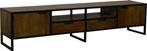 tv meubel 220 cm massief mangohout met metaal aanbieding, Nieuw, Ophalen of Verzenden, Metaal, Minder dan 100 cm