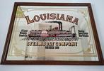 grote vintage spiegel pubspiegel Louisiana Steamboat Company, Verzenden, Gebruikt, Reclamebord