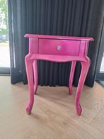 (Nacht) kastje roze metallic, Ophalen, Zo goed als nieuw, Hout