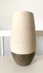 Mica decorations vaas model bloempot beige - bruin, Rond, Ophalen of Verzenden, Zo goed als nieuw, Minder dan 25 cm