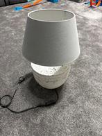 Stijlvolle grijze tafellamp, Gebruikt, 25 tot 50 cm, Wit, Rond
