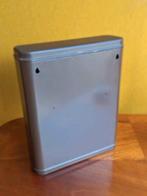 Vintage Brabantia metalen kastje, bruin met bloemmotief, Gebruikt, Vintage, Ophalen of Verzenden, Nvt