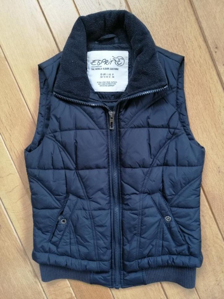 ESPRIT bodywarmer donker blauw maat 36, Kleding | Dames, Bodywarmers, Zo goed als nieuw, Maat 36 (S), Blauw, Ophalen of Verzenden