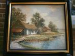 Jan Hendrik Miller: Boerenwoningen, Hollands landschap, Ophalen of Verzenden