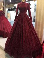 Henna jurk/ Gala jurk/ verlovingsjurk bordeaux rood, Kleding | Dames, Trouwkleding en Trouwaccessoires, Zo goed als nieuw, Ophalen